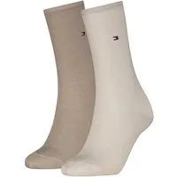 Tommy Hilfiger Socken TH WOMEN SOCK CASUAL 2P (2-Paar, 2 Paar) mit flacher Zehennaht