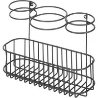 mDesign Badaccessoire-Set mDesign Fönhalter Ablage Organizer Aufbewahrung Wandmontage Metall S