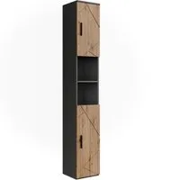 Vicco Hochschrank Irma, Anthrazit/Goldkraft Eiche, 30 x 190 cm mit 2 Türen (1-St)