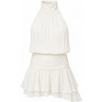 Gina Tricot Sommerkleid Halter neck mini dress - Neckholder Kleid Damen Minikleid creme