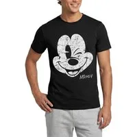 Spreadshirt T-Shirt Mickey & Minnie Retro Mickey Mouse Zwinkernd Männer T-Shirt (1-tlg)