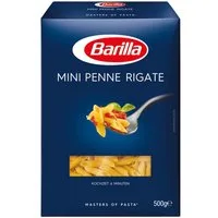 Barilla Nudeln, Barilla Piccolini Mini Penne Rigate Pasta aus Hartweizengriess 500g