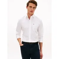 Tommy Hilfiger Langarmhemd LIGHT OXFORD SOLID Slim Fit