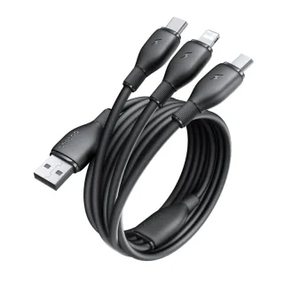 Baseus Fast Speed Series 3.5A USB-A to Micro/iP/USB-C Cable Fast Charging Data Transmission Tinned Copper Core Line 0.8M