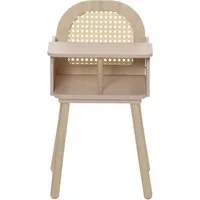 vertbaudet Puppen Accessoires-Set Puppen Hochstuhl PETITE POESIE, Rattan/Holz FSC®, Rattangeflecht