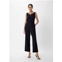 comma Jumpsuit Overall Eleganter Jumpsuit mit Piquéstruktur