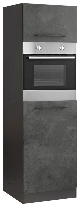 KOCHSTATION Backofen/Kühlumbauschrank "KS-Tulsa" 60 cm breit, 200 cm hoch, mit Nischenmaß 88 cm