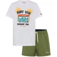Champion T-Shirt & Shorts Kids' Beach Set (2-tlg) für Kinder und Jugendliche geeignet, aus Baumwolle