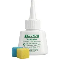 Ber-Fix Textilkleber 40 g – flexibel, kochfest & trocknergeeignet, (Set, 1-tlg), Transparent, waschbar 95 °C, bügelfest 180 °C, starke Haftung