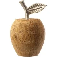 NOOR LIVING Dekoobjekt Deko Holz Apfel aus Mangoholz & Aluminium massiv