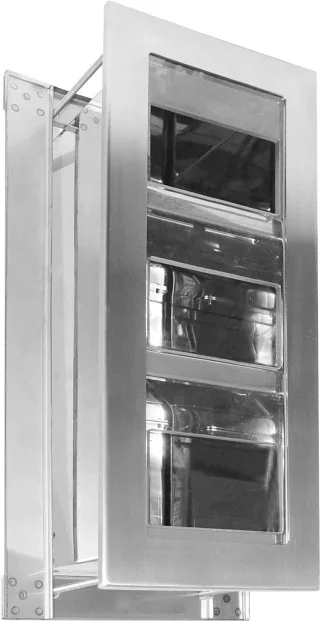 KWC Aquarotter WC-Dreifachrollenhalter, HEAVY DUTY, Edelstahl, Unterputz, 240x498x174 mm, 2000103188 2000103188
