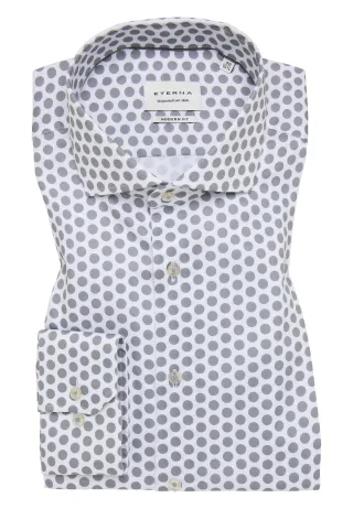 ETERNA - Hemd Satingewebe Langarm hellgrau - Gr. - 39/Langarm - 65cm