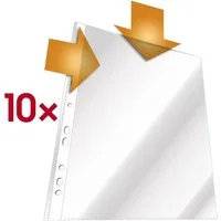 DURABLE Prospekthülle, 10 Stück, Format A4, genarbt, oben/seitlich offen, abheftbar