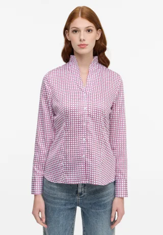 ETERNA - Bluse Satingewebe Langarm fuchsia - Gr. - 42/Langarm