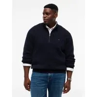 Tommy Hilfiger Big & Tall Troyer BT-CLASSIC COTOON CABLE ZIP MOCK Große Größen