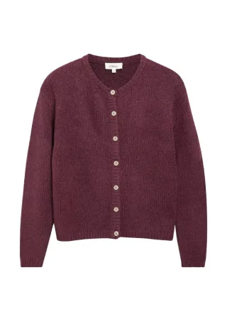 s.Oliver Red Label - Strickjacke mit Knopfleiste rot - Gr. - 34