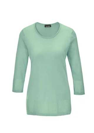 GOLDNER 3/4 Arm-Pullover "Gepflegter Ajour-Pullover mit femininen Durchbrüchen" Ohne