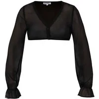 MarJo Dirndlbluse Dirndlbluse Arnstein Langarm schwarz