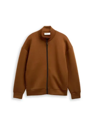 Denim Tom Tailor - Relaxed Scuba Sweatjacke golden clay - Gr. - XL
