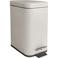 relaxdays Kosmetikeimer Bad Mülleimer 5 l Softclose, Beige