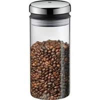 WMF Vorratsglas Depot, Cromargan® Edelstahl Rostfrei 18/10, Glas, Kunststoff, (1-tlg), verschließt aromadicht