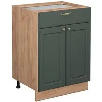 Vicco Unterschrank Fame-Line, Grün-Gold Landhaus/Eiche 60cm, ohne Arbeitsplatte (1-St)