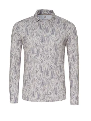 DESOTO - Casual Kent 1/1 sand stone corduroy paisley - Gr. - L