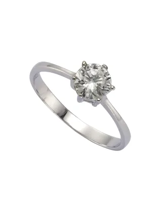 Zeeme Silber Ring Silber 925 rhodiniert mit weißem Zirkonia-Stein