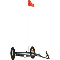 vidaXL Fahrradlastenanhänger Fahrradanhänger Schwarz 122x53x28 cm Eisen