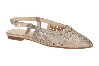 Gabor Sling Pumps 81.631.62 Beige Puder Echtleder Spitz Blockabsatz
