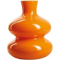 Dekovase FIGGY, Ø 24 x H 29 cm, Orange, Glas, (1 St)