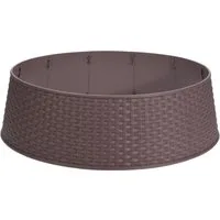 Spetebo Christbaumständer Weihnachtsbaum Rock Rattan - 65 cm - Baum Ständer (Stück, 1-tlg., Weihnachtsbaumrock), Rock für den Weihnachtsbaum aus Kunststoff in Rattanoptik