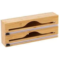 relaxdays Folienspender aus Bambus, (1-St), 2