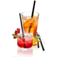 GEFU Trinkhalme Glastrinkhalm FUTURE Glas 4er Set Schwarz 18 Cm Tr