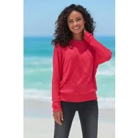Vivance Langarmshirt mit breitem Bund aus strukturiertem, luftigem Feinstrick mit Viskose