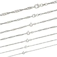 HOPLO Silberkette Silberkette Singapurkette Länge 42cm - Breite 1,4mm - 925 Silber, Made in Germany