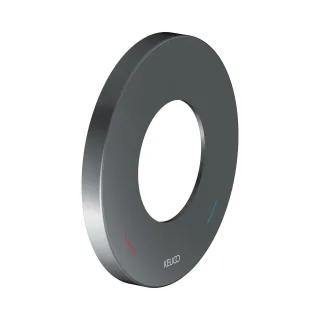 Keuco Wandrosette EHM IXMO 59551, rund, 105 mm, Schwarzchrom gebürstet, 59551130091 59551130091
