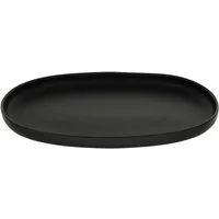 CreaTable Servierplatte Uno Black, Steinzeug, (1-tlg), Premiumproduktion "Made in Europe"  mit seidenmatter Glasur, 33 cm