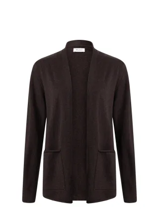 MAERZ Muenchen - Strickjacke 1/1 Arm dark espresso - Gr. - 36