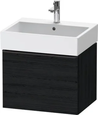 Duravit D-Neo Waschtischunterbau wandhängend Eiche Schwarz Matt 584x442x440 mm - DE42710BD160000 DE42710BD160000