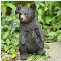 dazikemo Gartenfigur Dekofigur Gartenfigur Schwarzbär