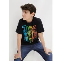 bonprix T-Shirt bequeme Passform, Kurzarm-Design, mit Gamer-Motiv, aus Baumwolle