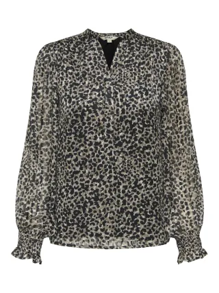 ONLY - ONLMAVIE LIFE LS LOOSE SMOCK TOP WVN Black - Gr. - S