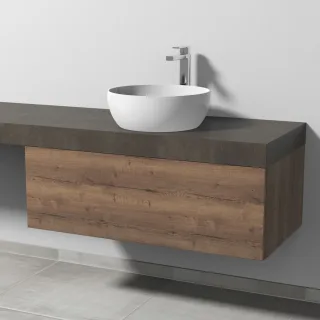 Sanipa Waschtischunterbau mit Auszug 2morrow (P2325) 340x1000x520 Eiche-Tabak P232550