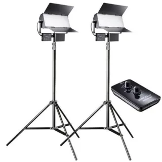 Walimex pro Sirius 160 LED 65W Daylight 2er Set mit Stativen