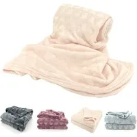 Wohndecke Soft Flanell Kuscheldecke Triangel Raute Sofadecke, heimtexland, super weich und flauschig, Allergiker geeignet, atmungsaktiv