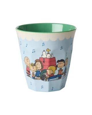 Rice Melamin Becher mit Snoopy Print 250ml, hellblau