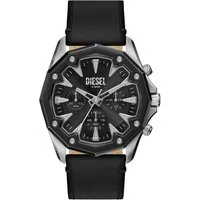 Diesel Chronograph STINGER DZ4710, Quarzuhr, Armbanduhr, Herrenuhr, Lederarmband, analog, Stoppfunktion