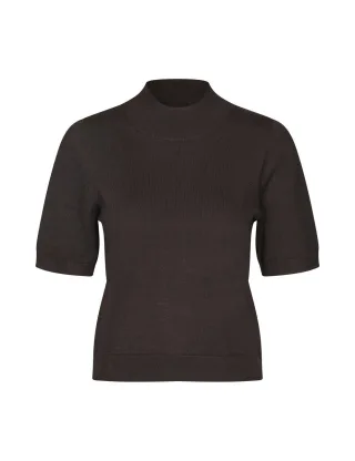 mbym - Pullover mit Stehkragen - Clara braun - Gr. - XS