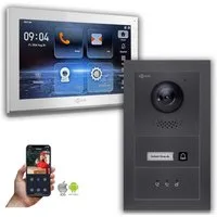 Goliath Intercom Video-Türsprechanlage Goliath IP Video Türsprechanlage mit Kamera 10-Zoll Anthrazit (Privat oder Gewerblich)